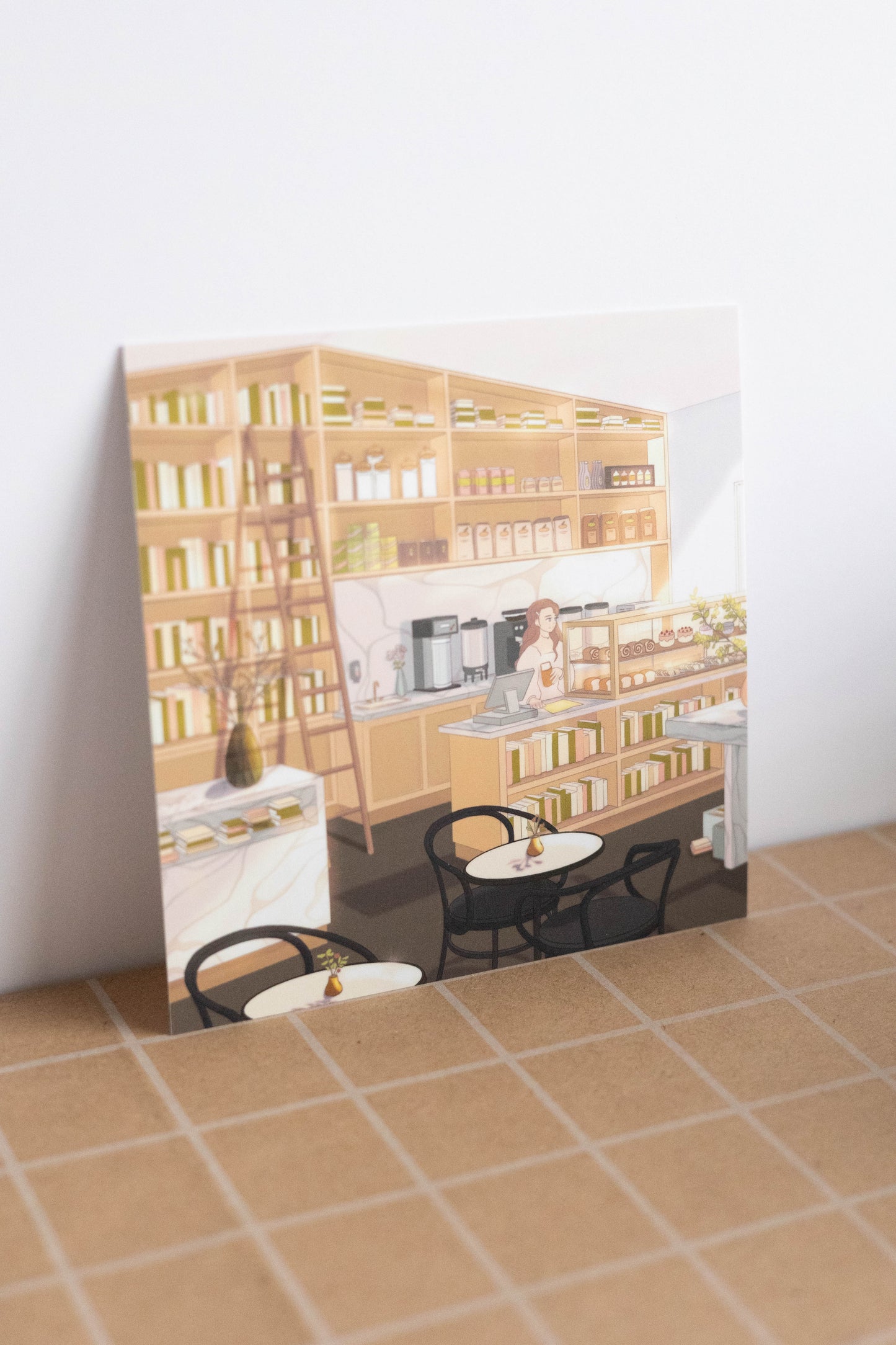 Library Cafe Art Print