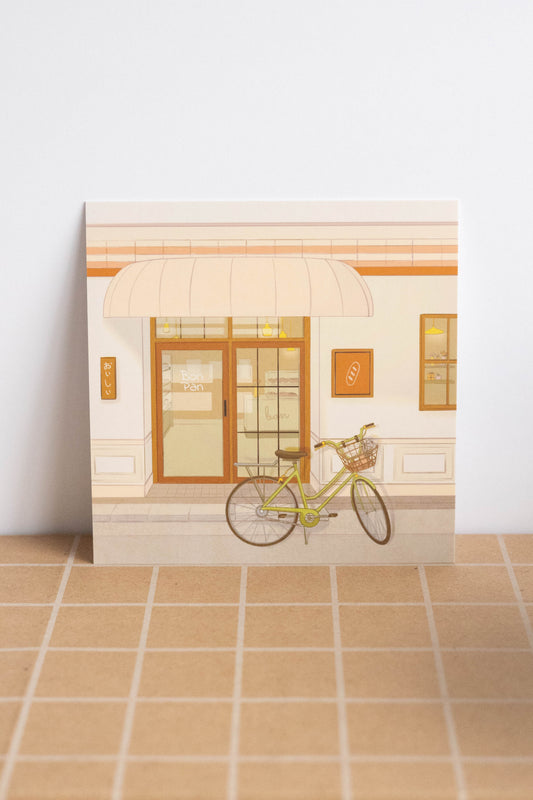 Bike and Bakery Art Print