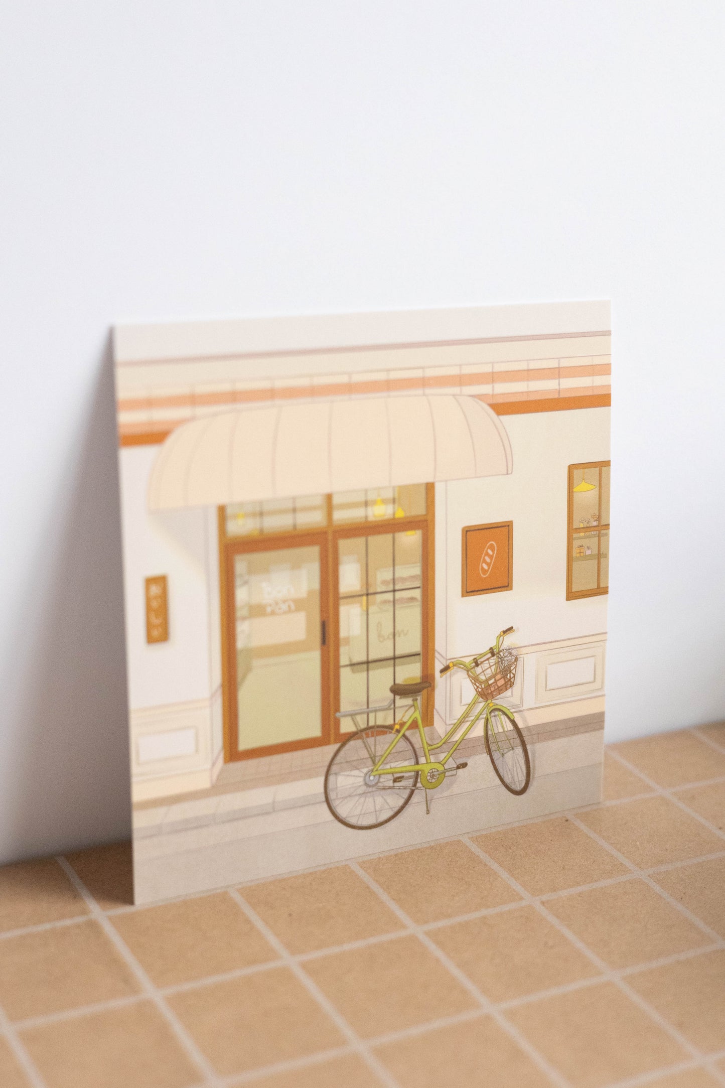 Bike and Bakery Art Print
