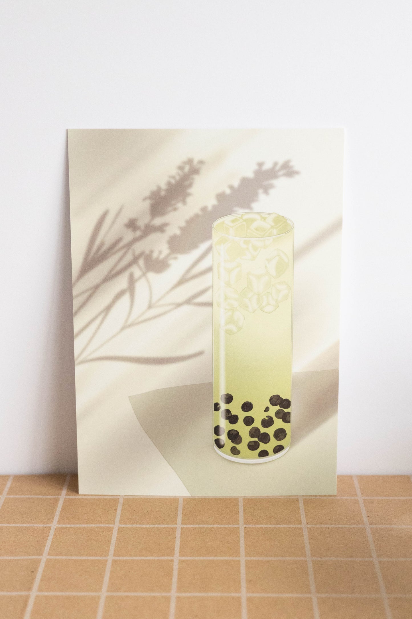 Crafti Matcha Boba Drink Art Print