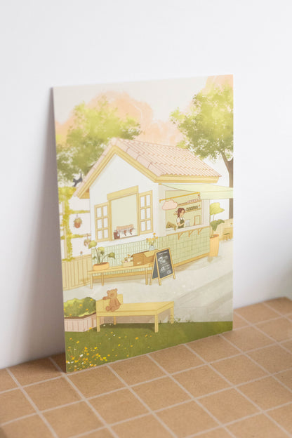 Cafe Cottage Art Print