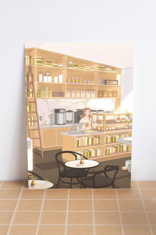 Library Cafe Art Print