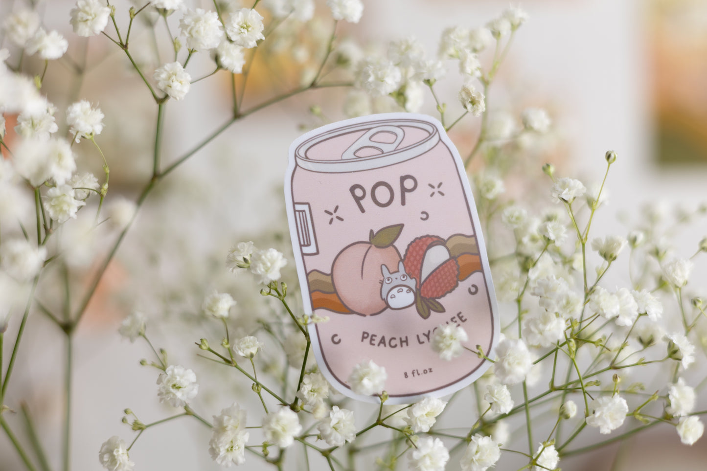 Totoro Soda Pop- Peach Lychee Sticker